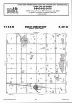 Rubin Township, Mapes, McHugh Slugh, Lake Laretta, Lake Mary, Rose Lake, Directory Map, Nelson County 2007